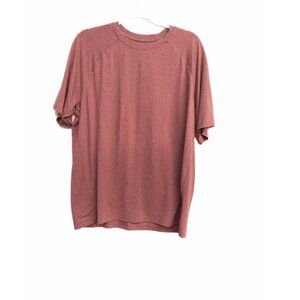 Glacier Womens Pink T-Shirt Solid Short Sleeve Crew Neck Pullover Activewear L